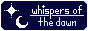 whispers of the dawn in blue, preceded by a moon and star